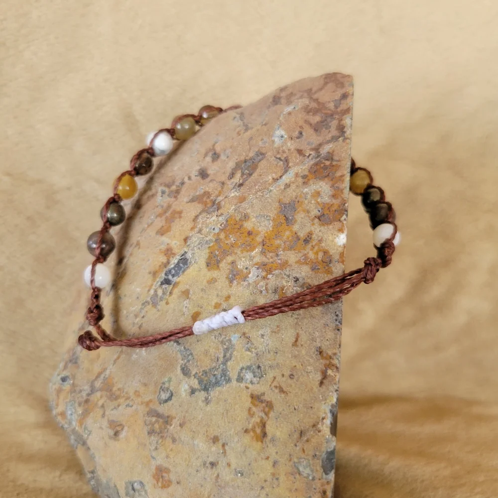 🤎🤍💛 Smoky quartz, labradorite and tigers eye bracelet - Picture 2 of 5